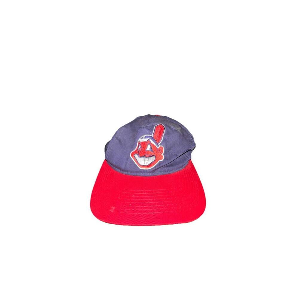 Vintage 1990’s Cleveland‎ Indians Chief Wahoo MLB Hat Cap Snapback OS EUC